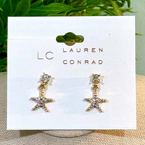 Lauren Conrad Gold Starfish Earrings - Picture 2 of 7